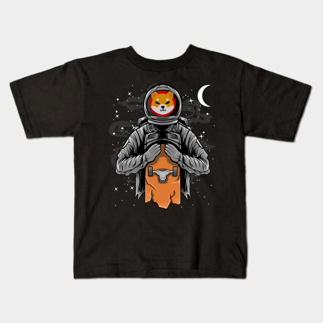 Astronaut Skate Shiba Inu Coin To The Moon Crypto Token Shib Army Cryptocurrency Wallet HODL Birthday Gift For Men Women Kids T-Shirt by Thingking About